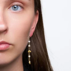 Nadia chain øreringe, forgyldt