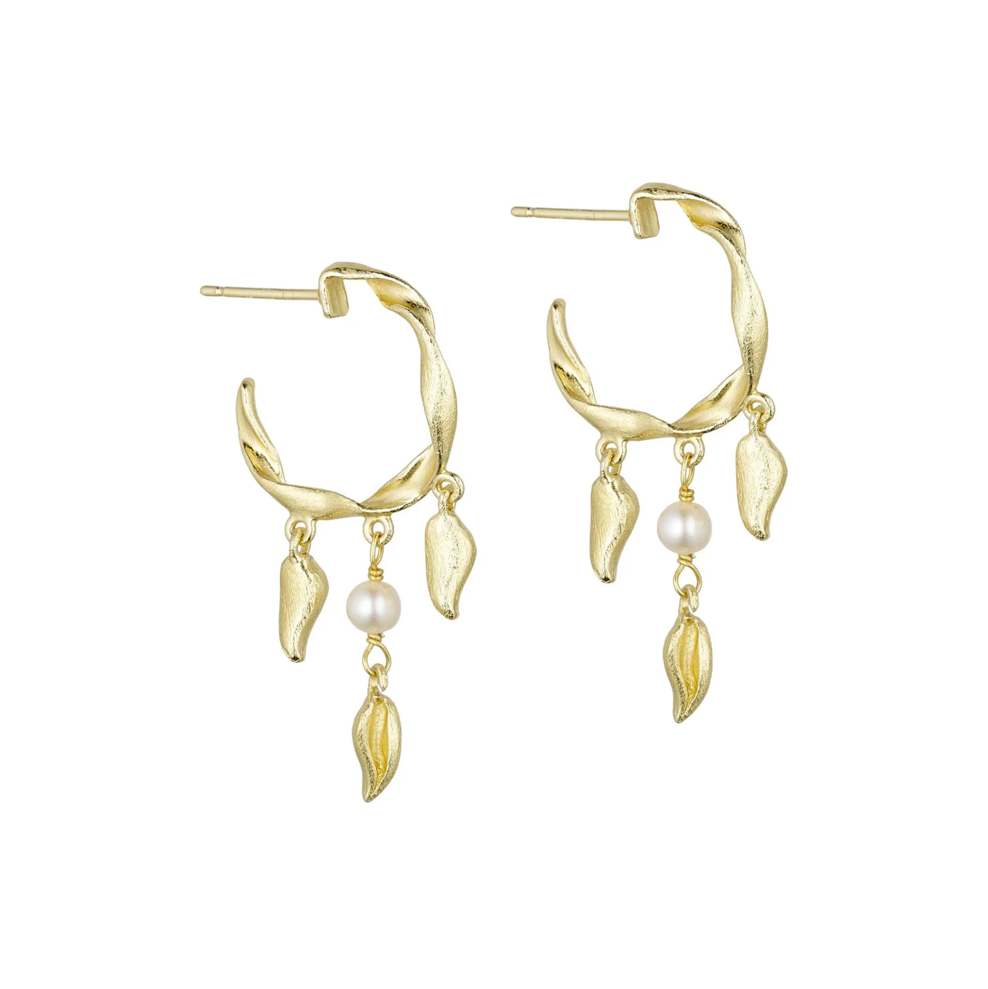 Nadia hoops, forgyldt
