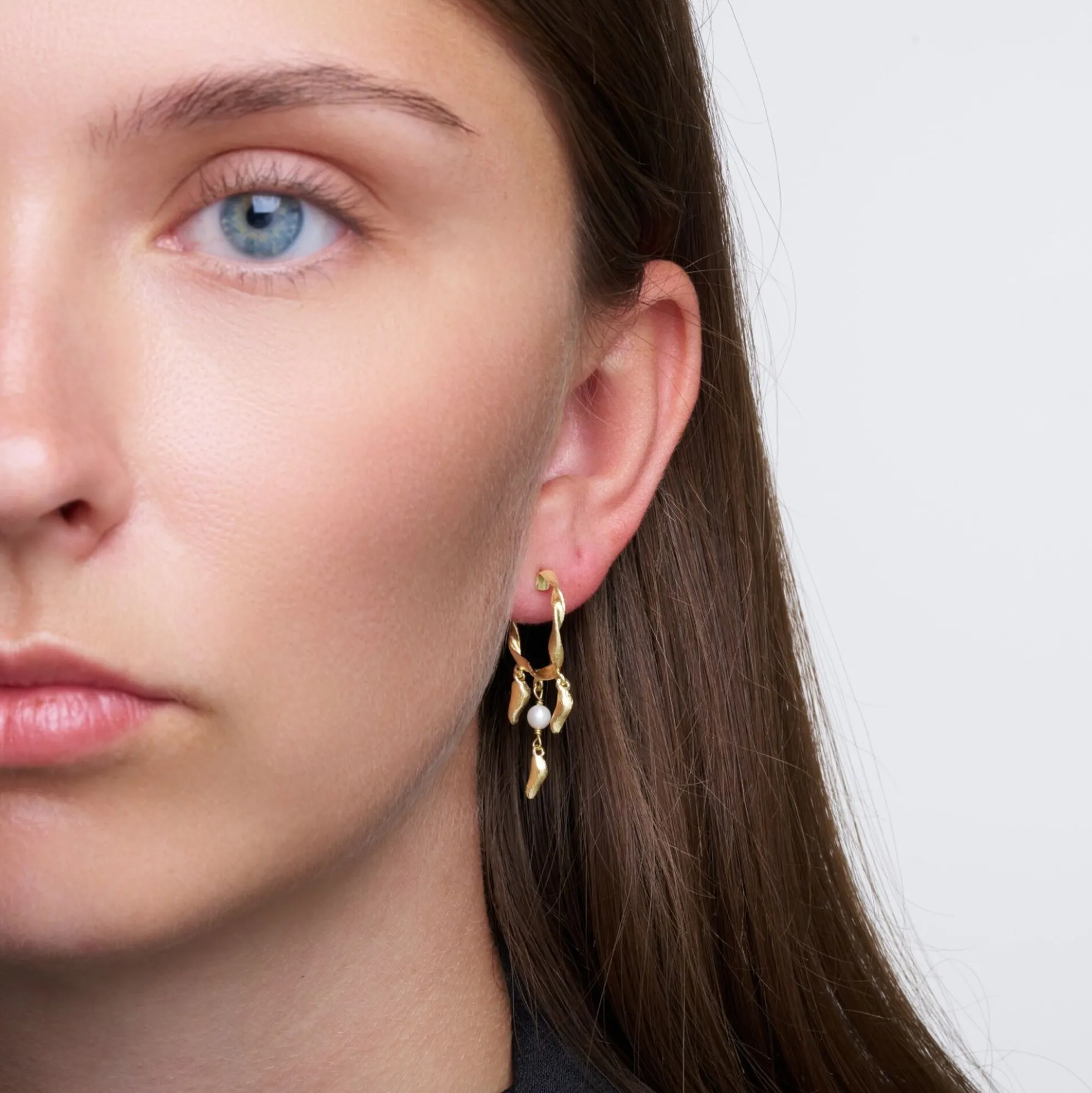 Nadia hoops, forgyldt