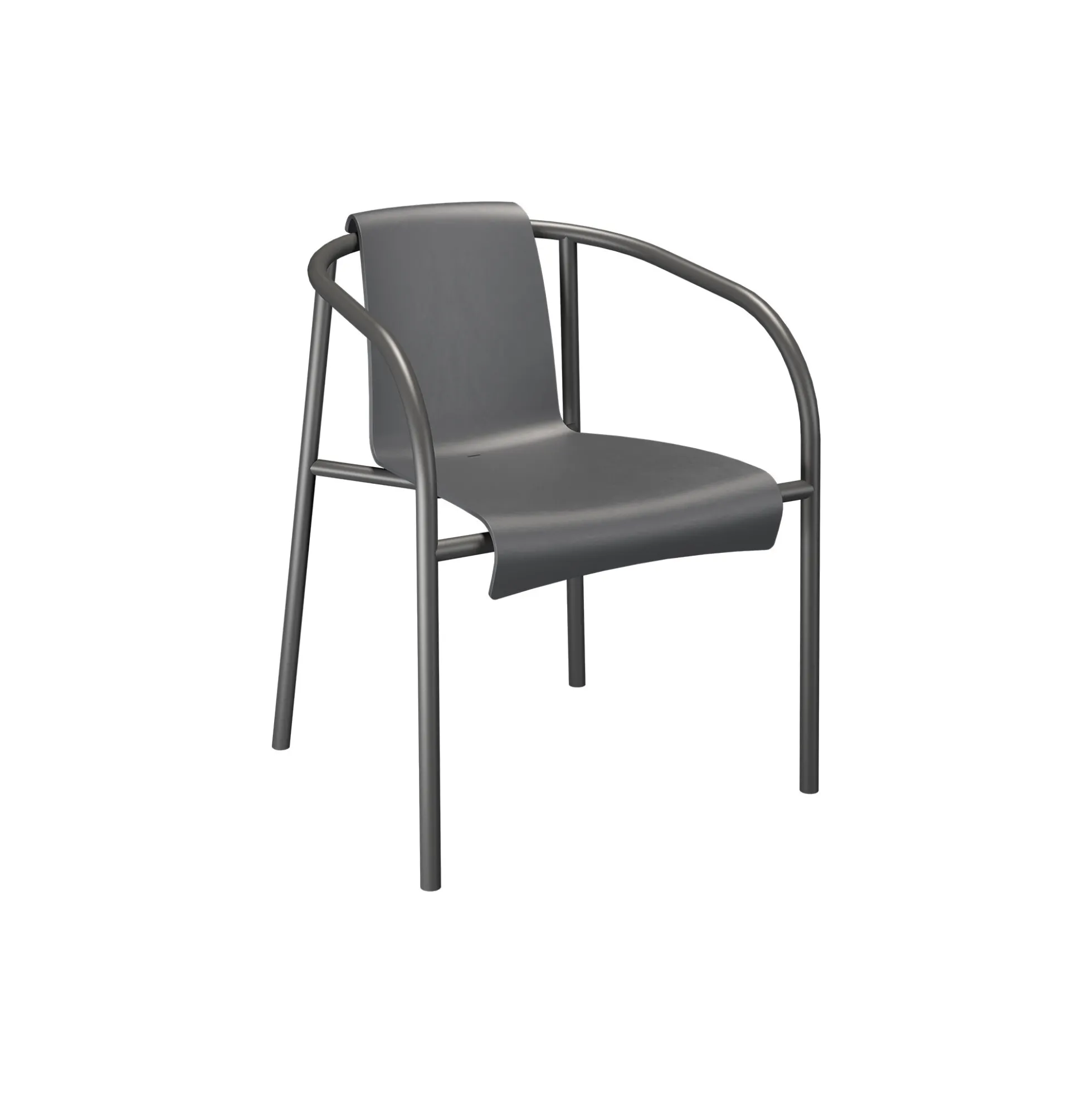 NAMI spisebordsstol med armlæn, dark grey