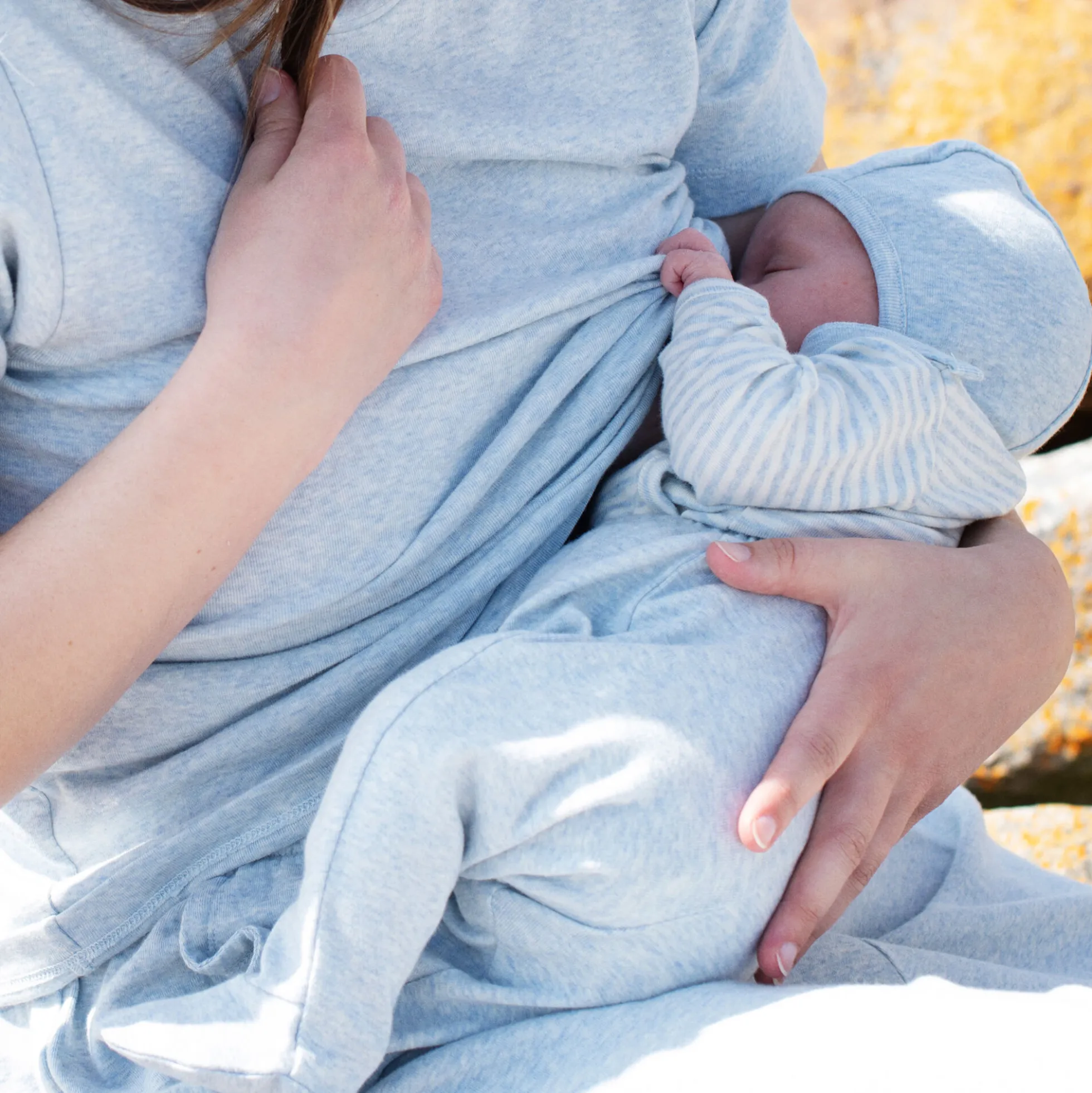Newborn Wrap Body, mist/offwhite
