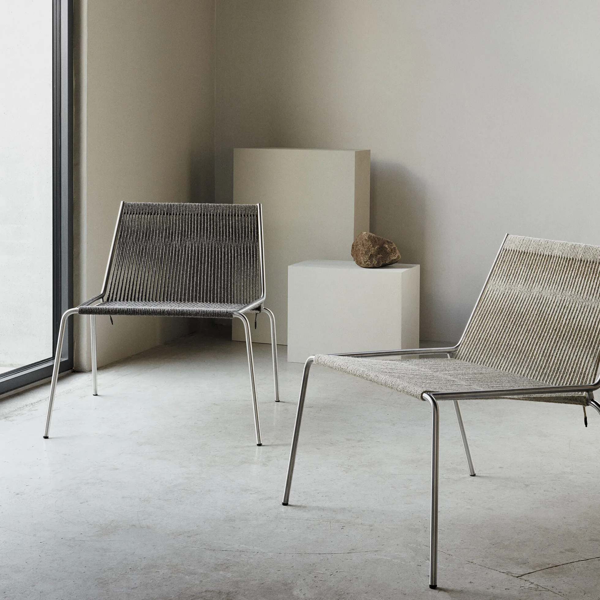 Noel Lounge Chair, steel/black