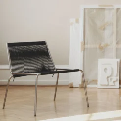 Noel Lounge Chair, steel/black