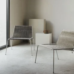Noel Lounge Chair, steel/fair grey