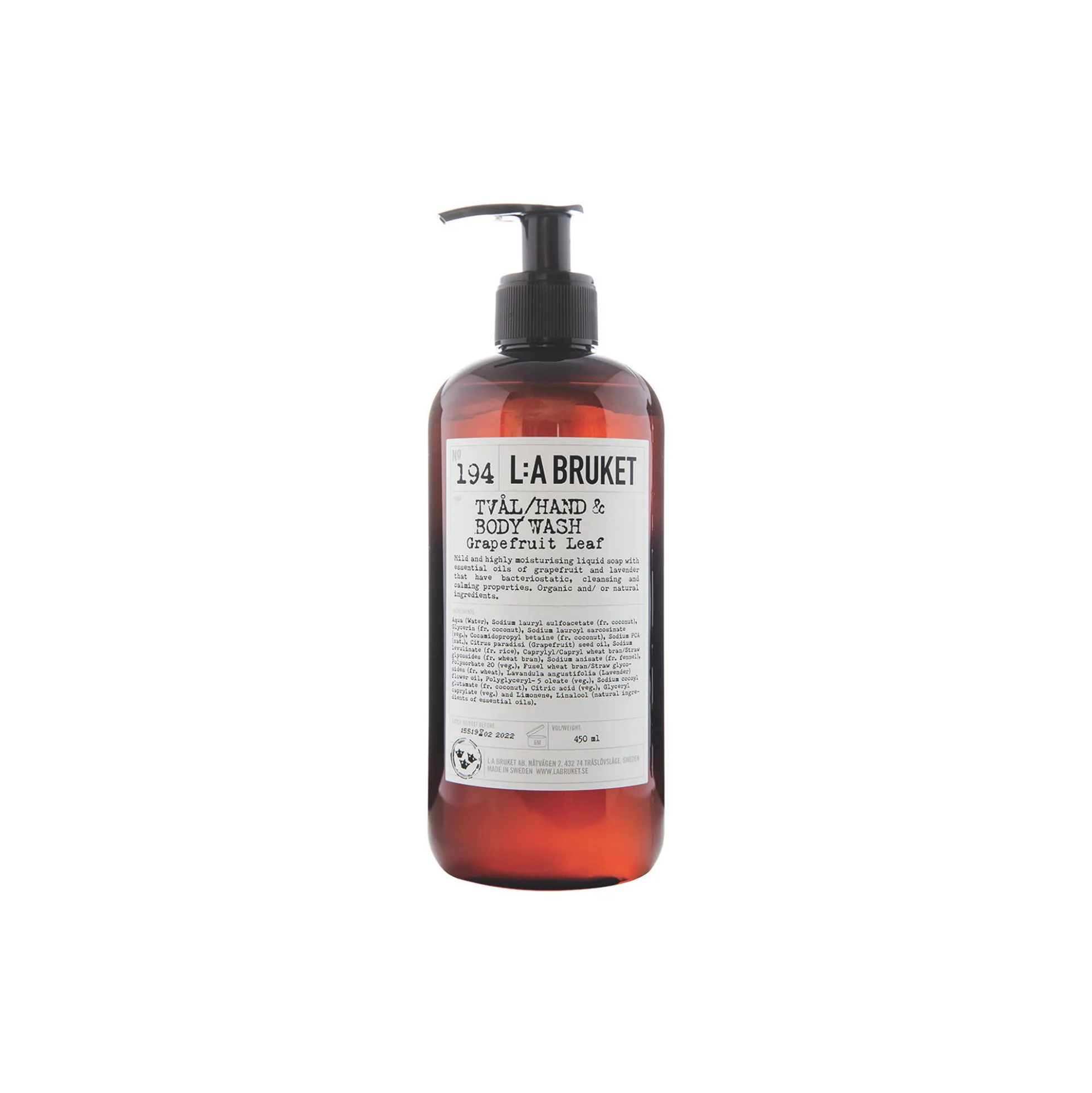 No. 194 Hand & Body Wash, grapefruit leaf