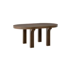 Nolan Oval Dining Table, dark wood