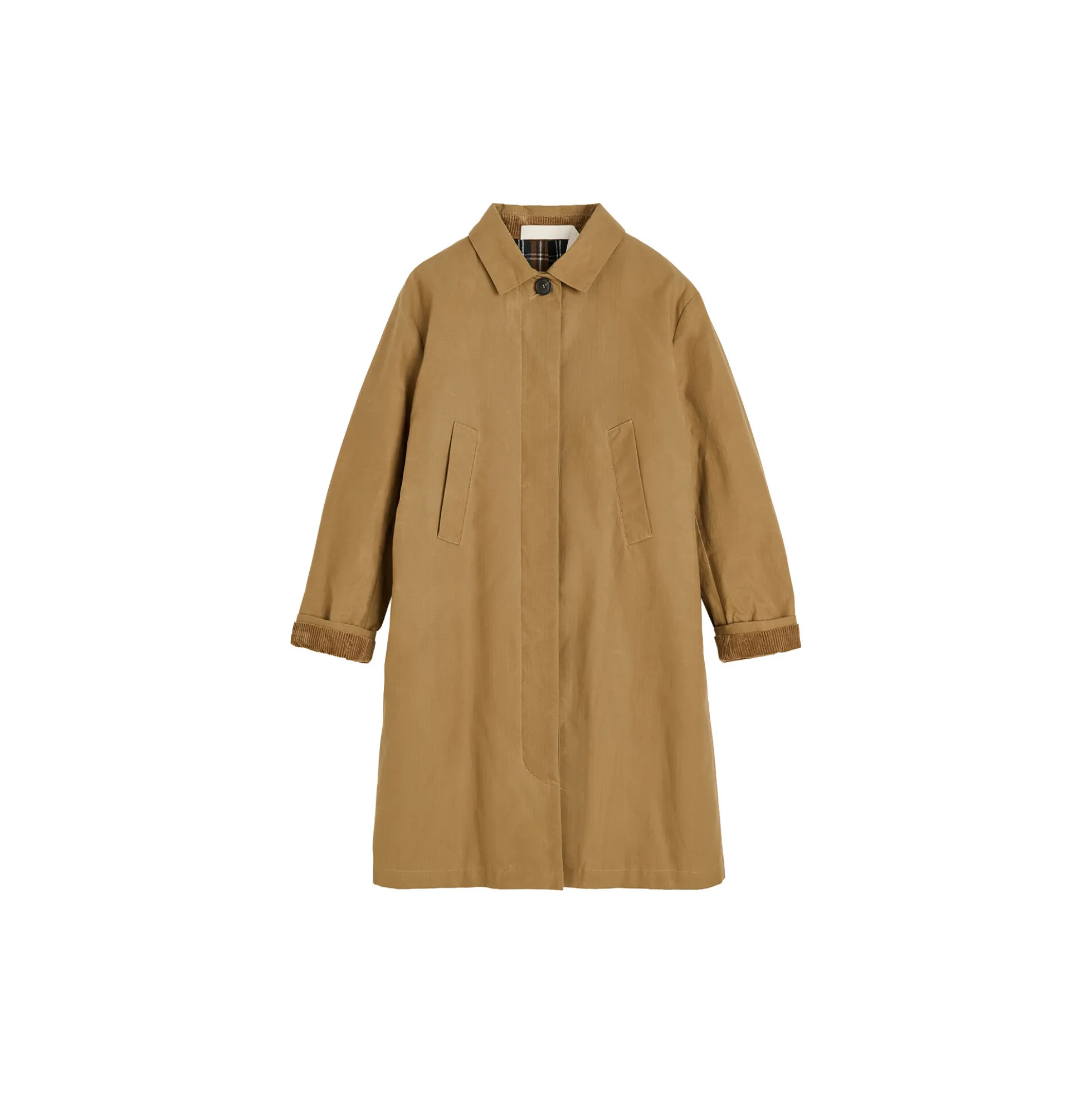 Noor Coat Ripstop Oilskin Hybrid, warm khaki