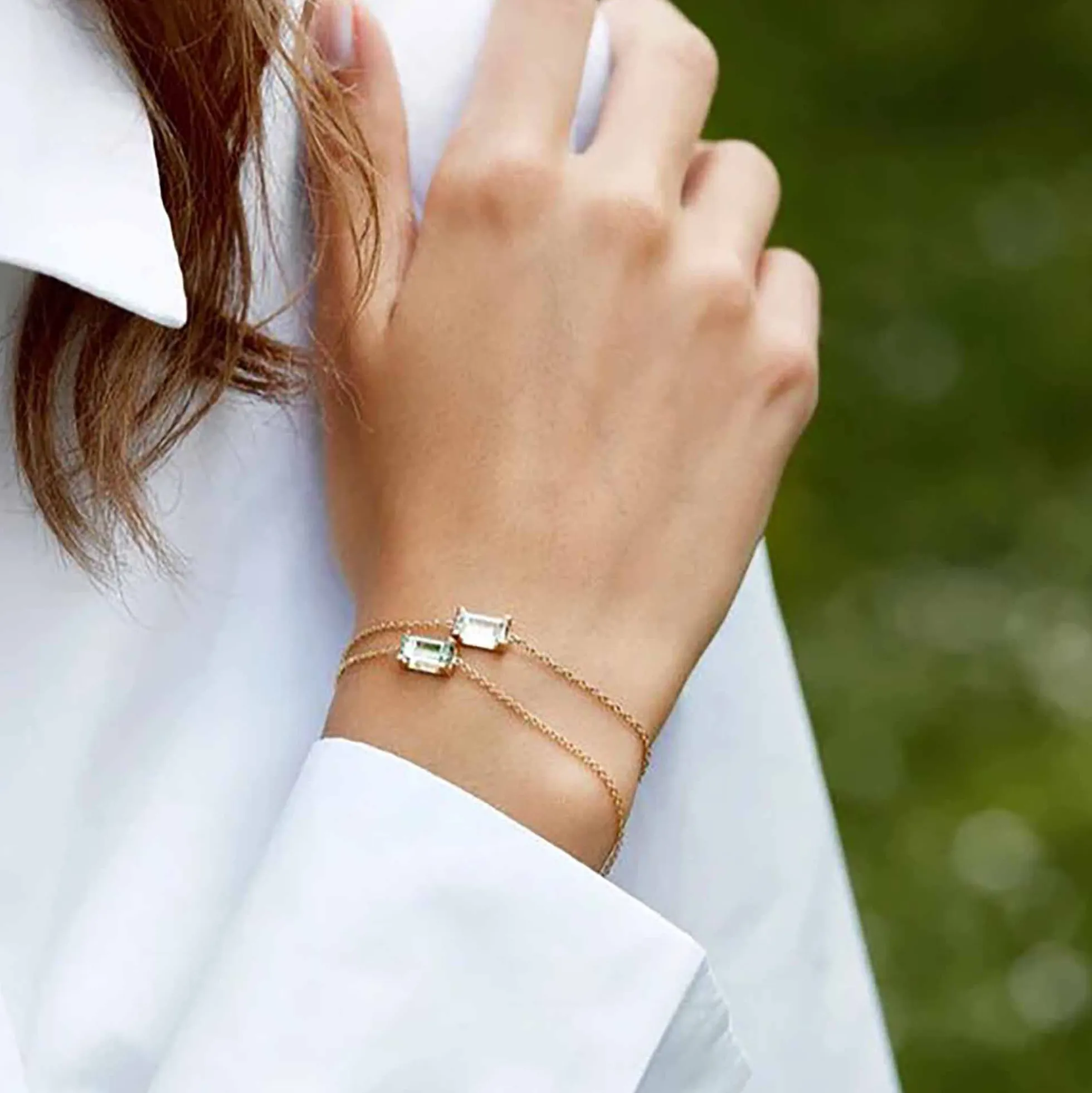 Nord White armbånd, guld