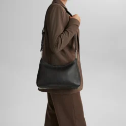 NuriaMBG Crossbody Bag Grain, black