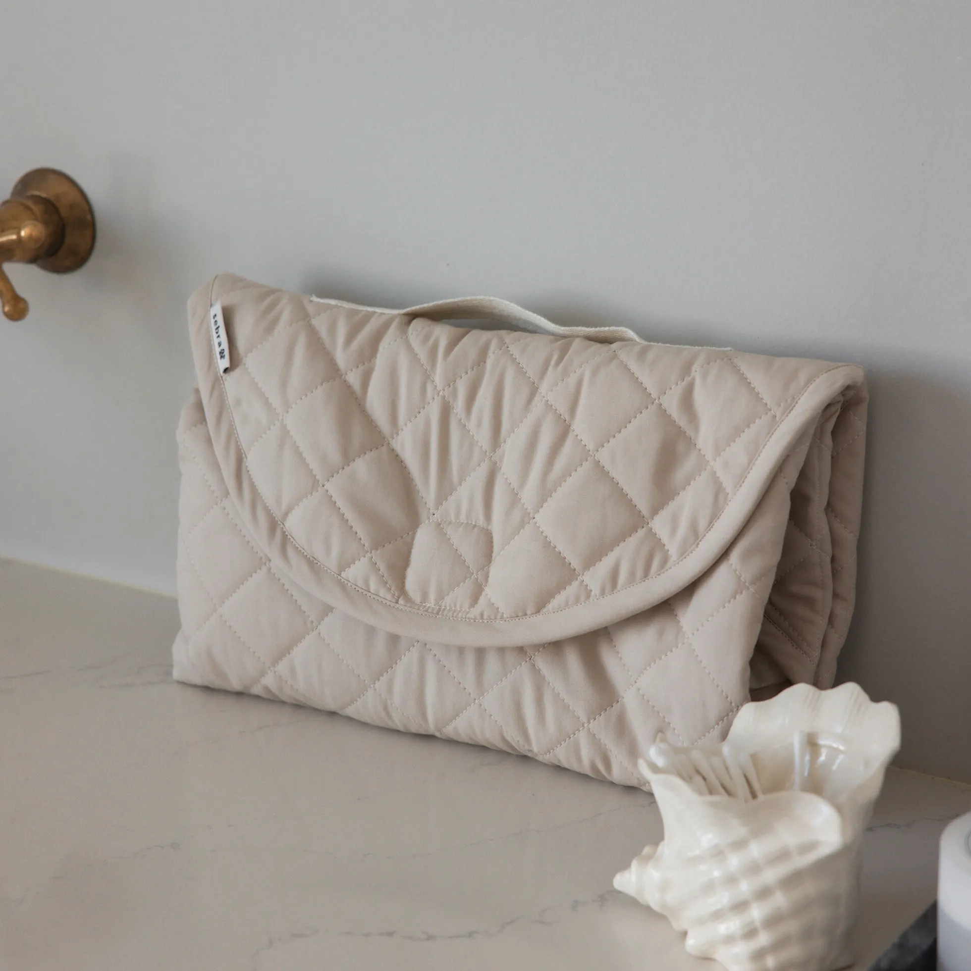 On-the-go pusleunderlag, morning beige