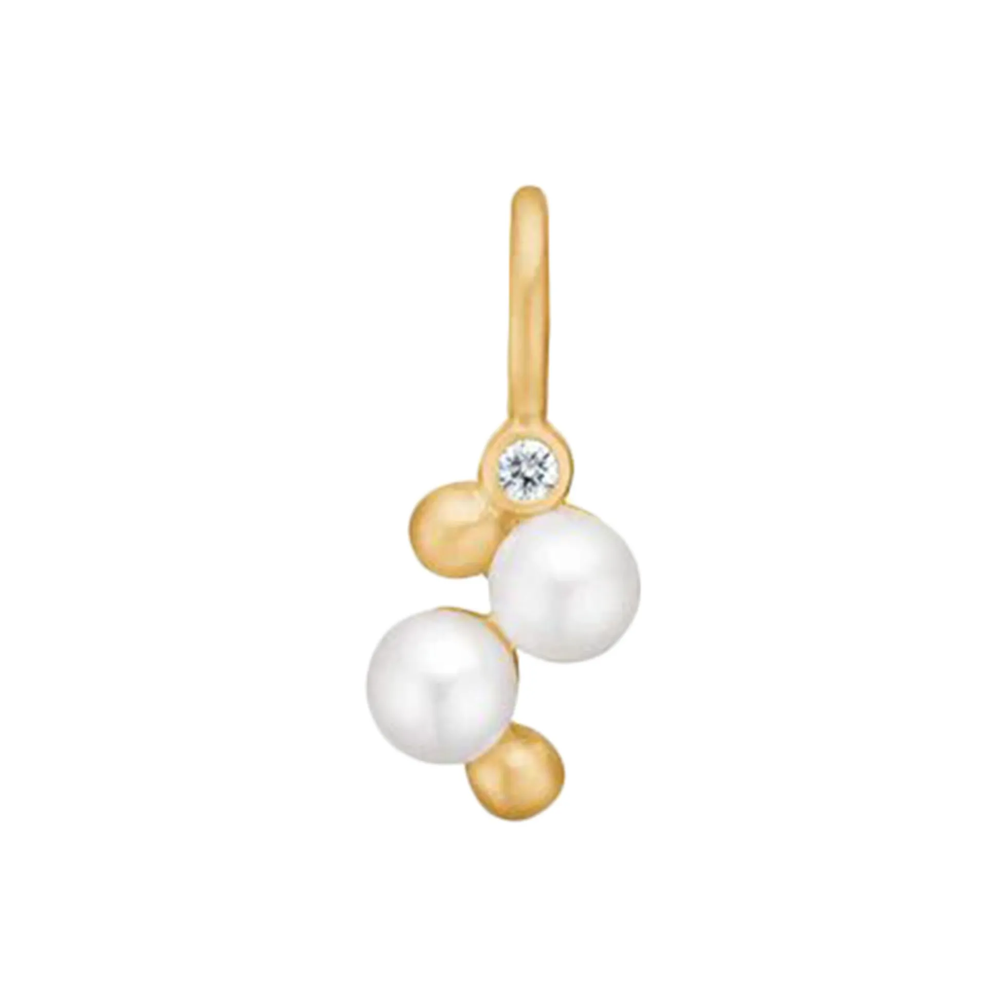 Orbit Dot perlevedhæng, guld