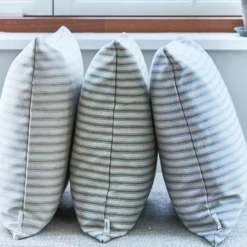 Outdoor Fine Stripe pude, green