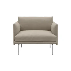 Outline Chair, ecriture/polished aluminum