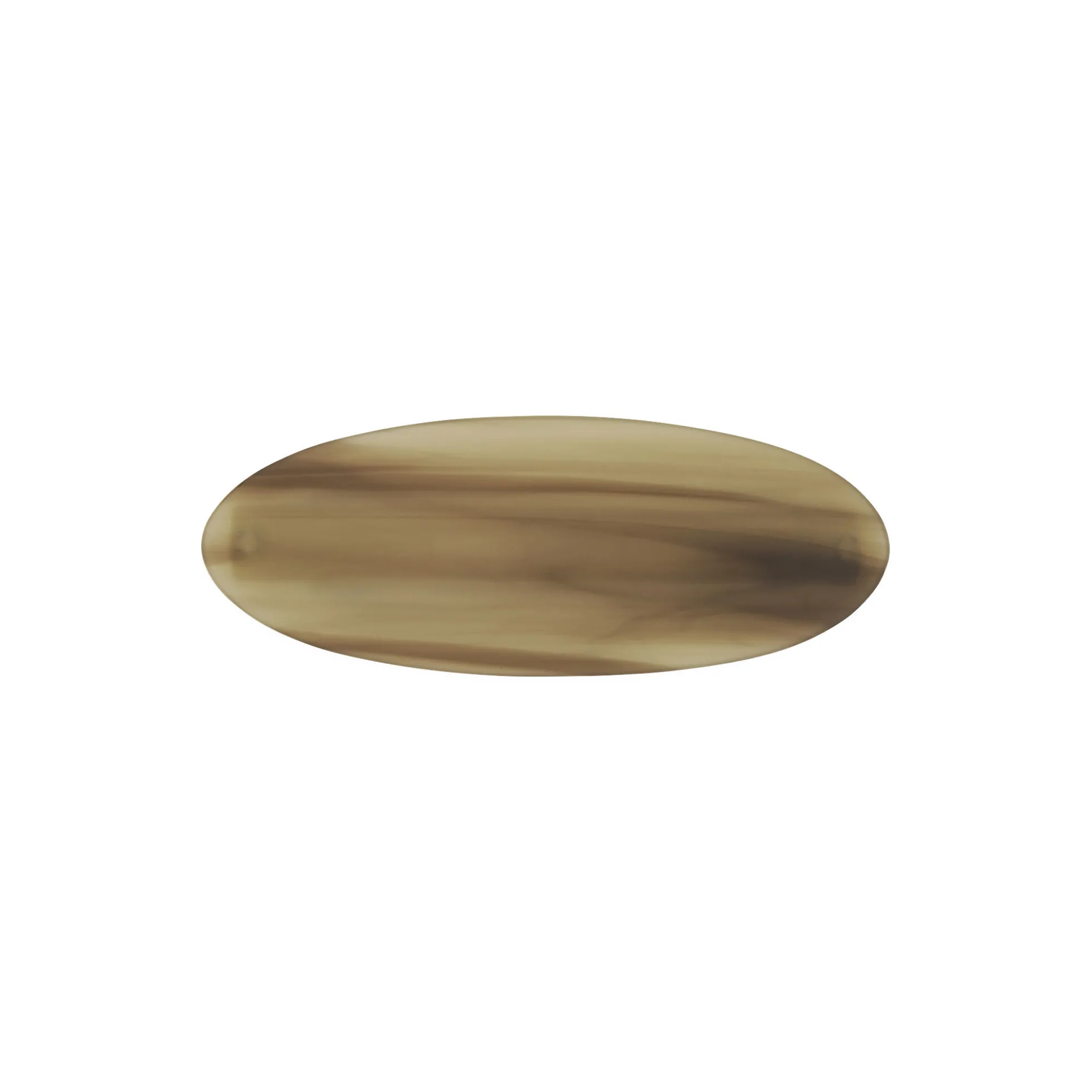 Oval Bone Clip, green