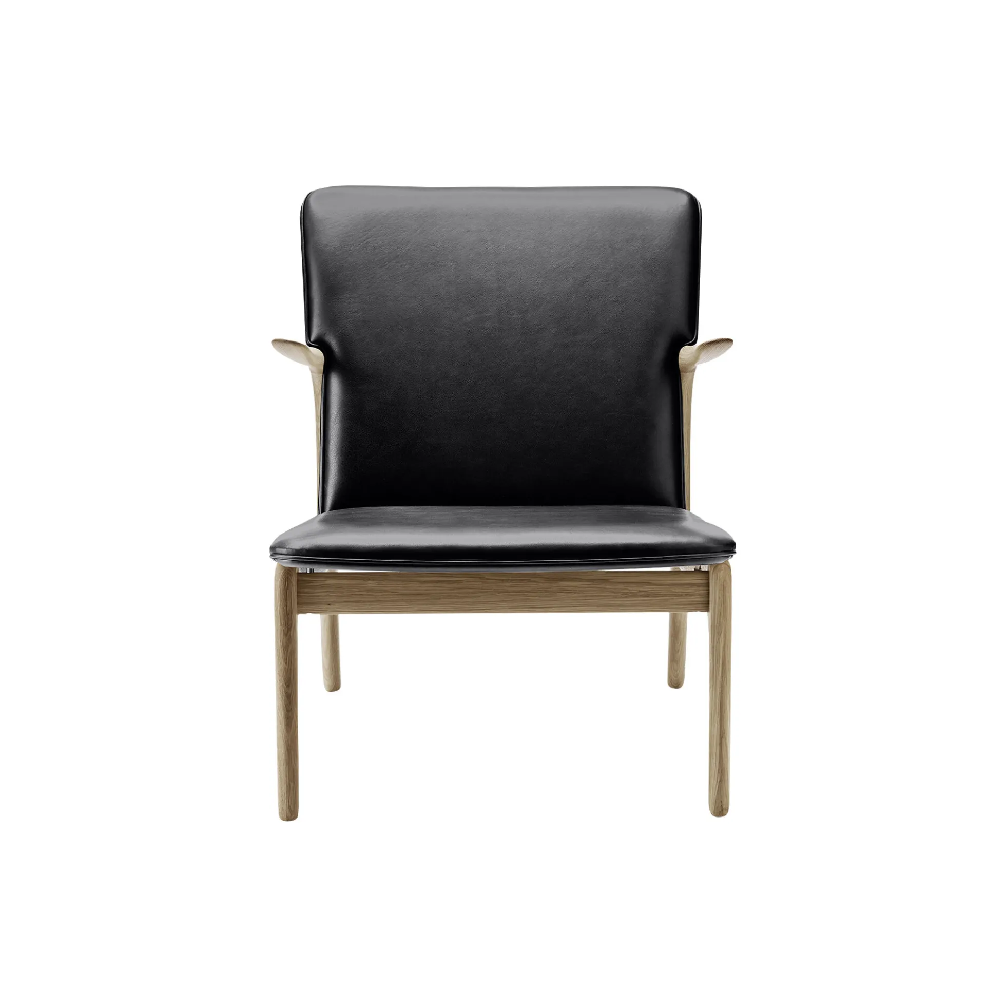 OW124 Beak Chair loungestol, olieret eg/sort