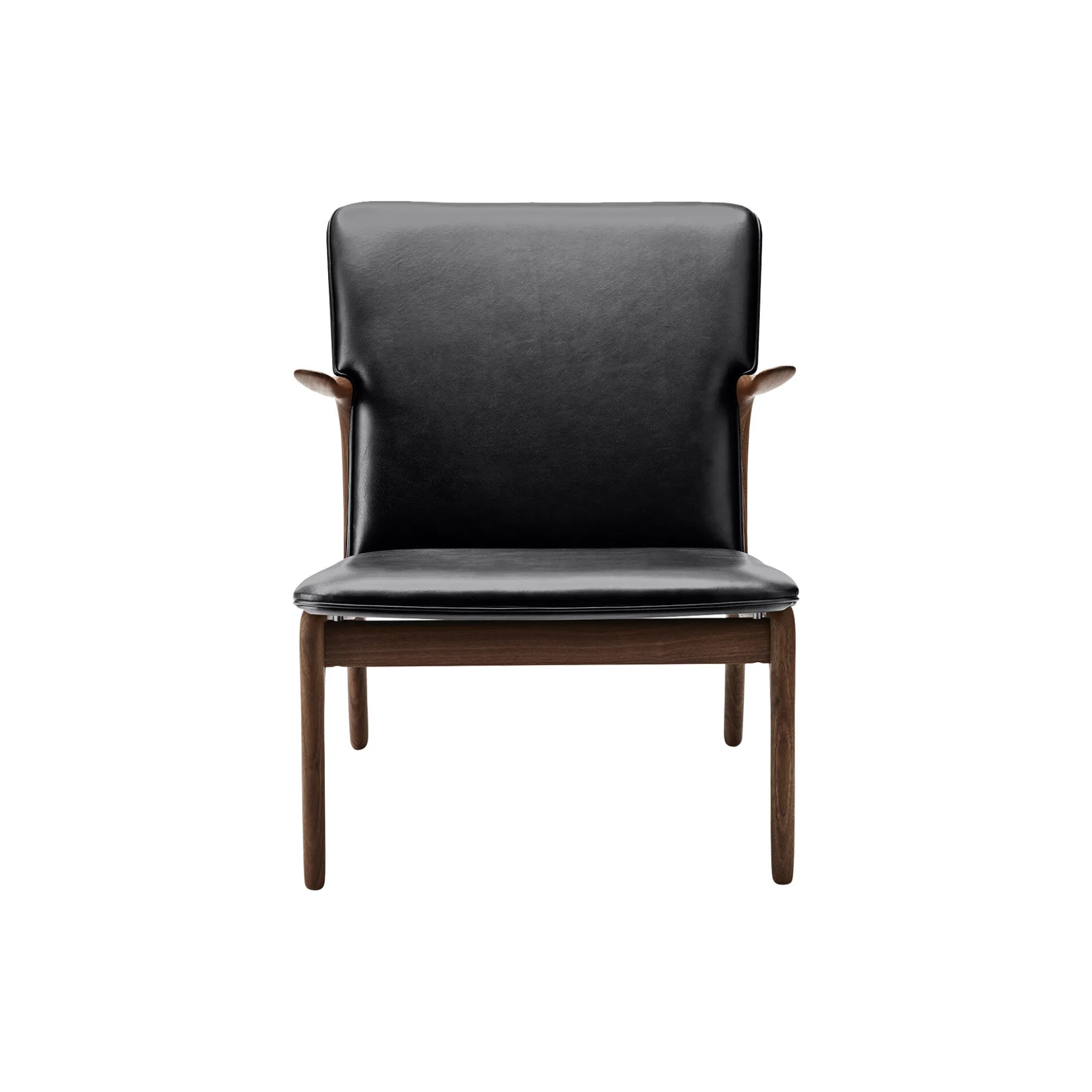 OW124 Beak Chair loungestol, olieret valnød/sort