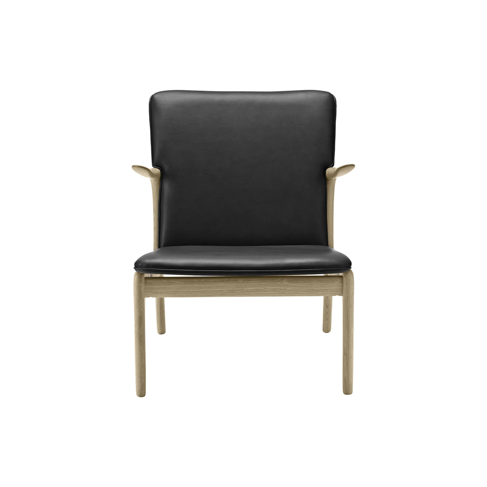 OW124 Beak Chair loungestol, sæbebehandlet eg/sort