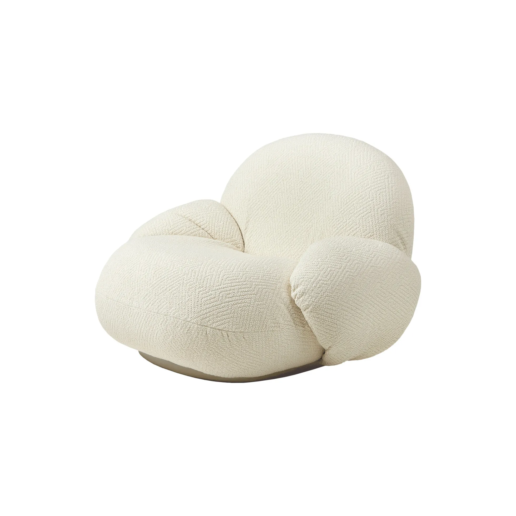 Pacha Lounge Chair with Armrests, Dora Boucle 0001