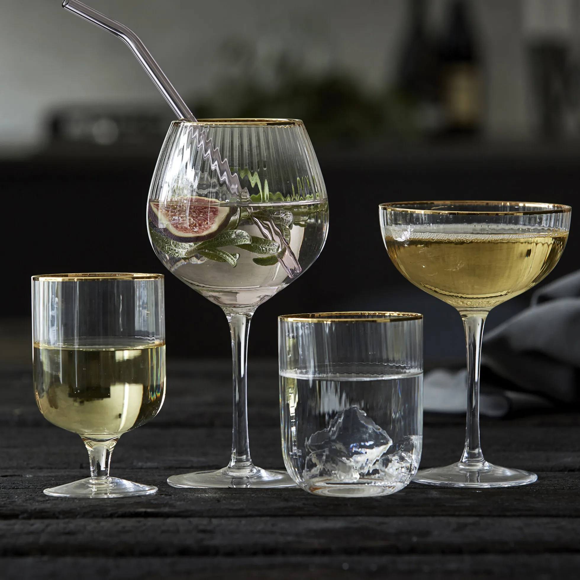 Palermo Gold cocktailglas 4 stk.