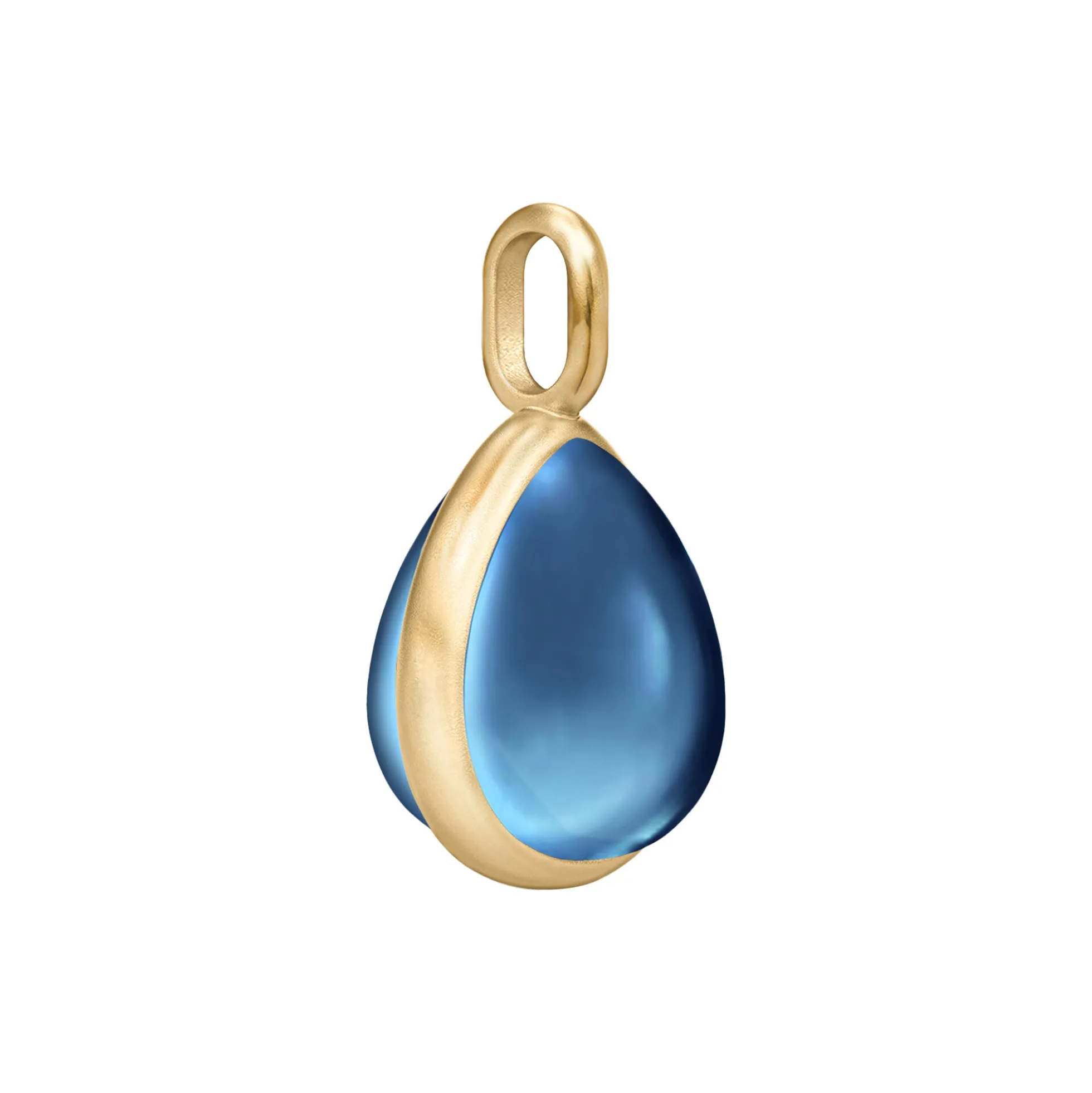 Paloma Pendant, gold/sapphire blue