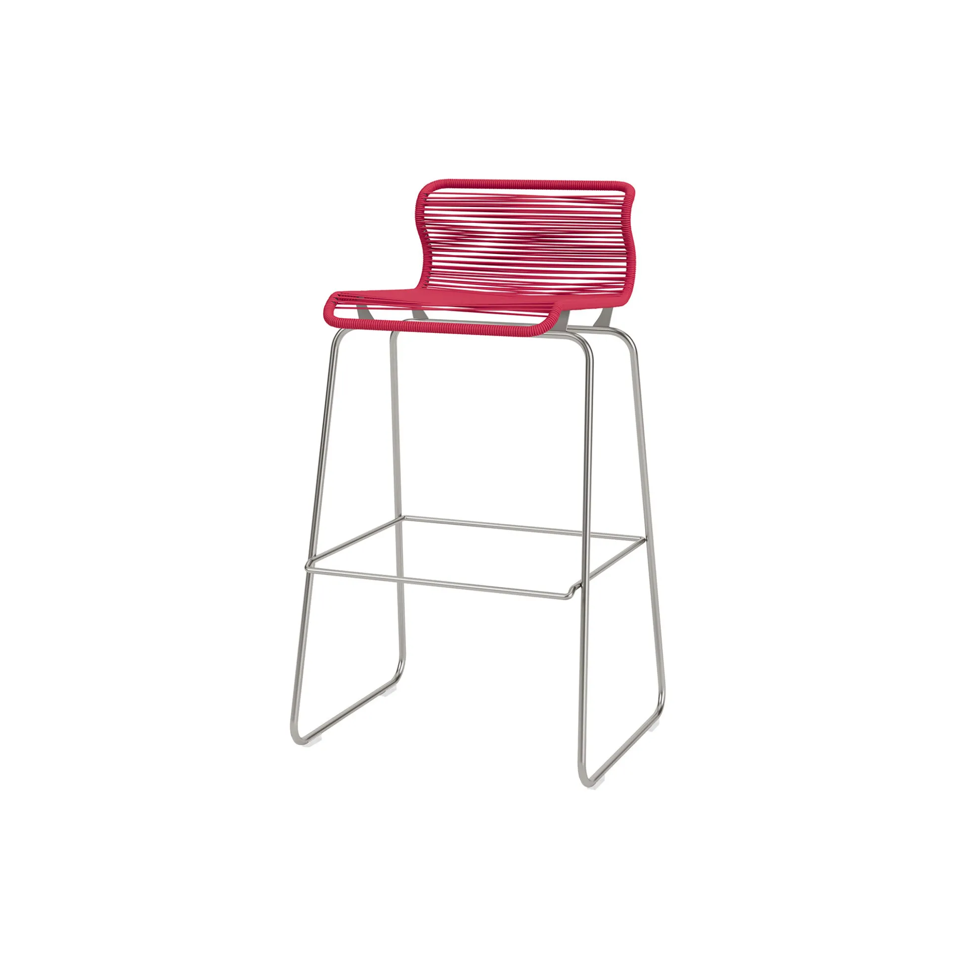 Panton One Bar barstol, scarlett/steel