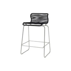 Panton One Kitchen barstol, paper black/steel
