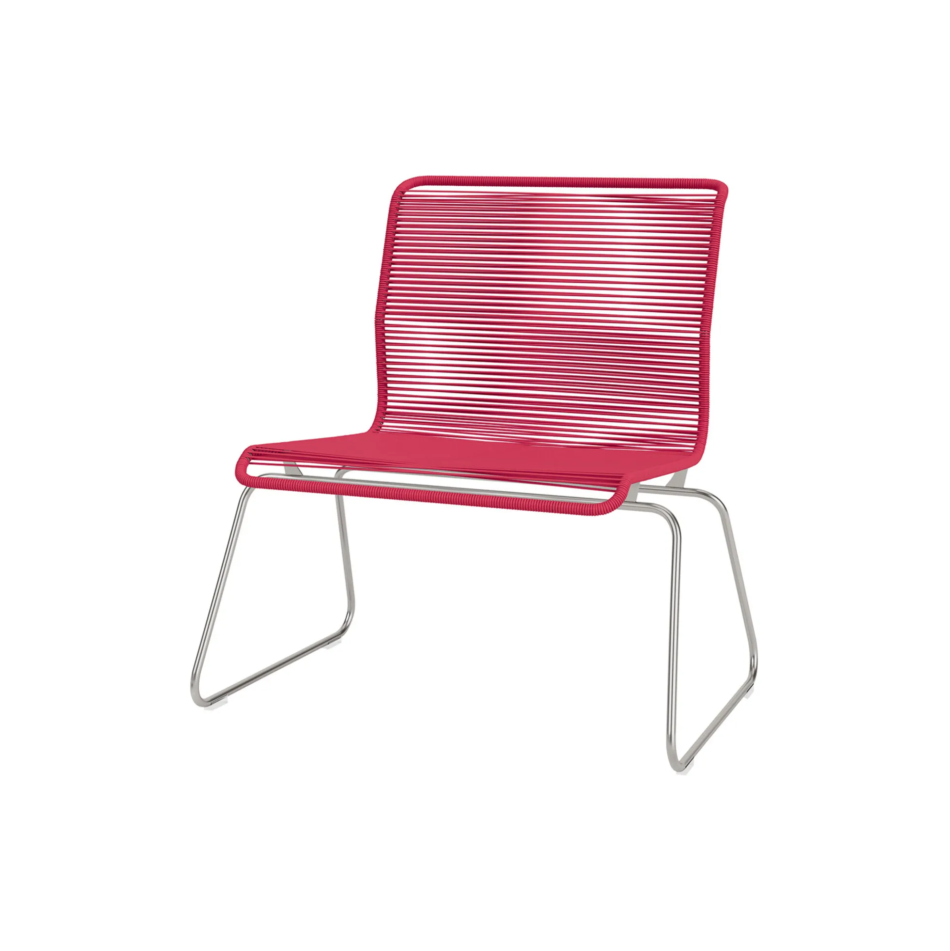 Panton One Lounge loungestol, scarlett/steel