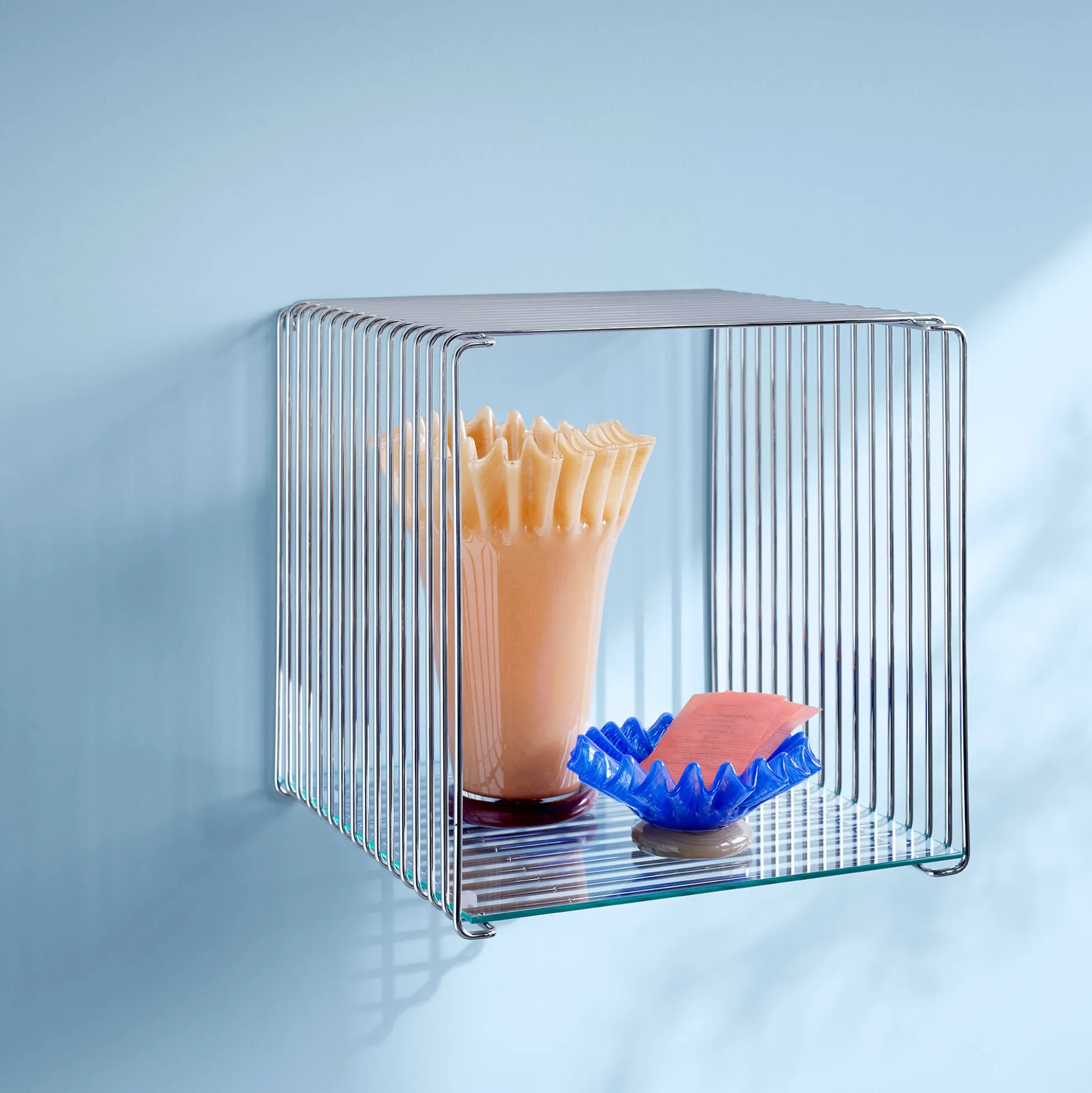 Panton Wire Single indlægshylde, 99 glass