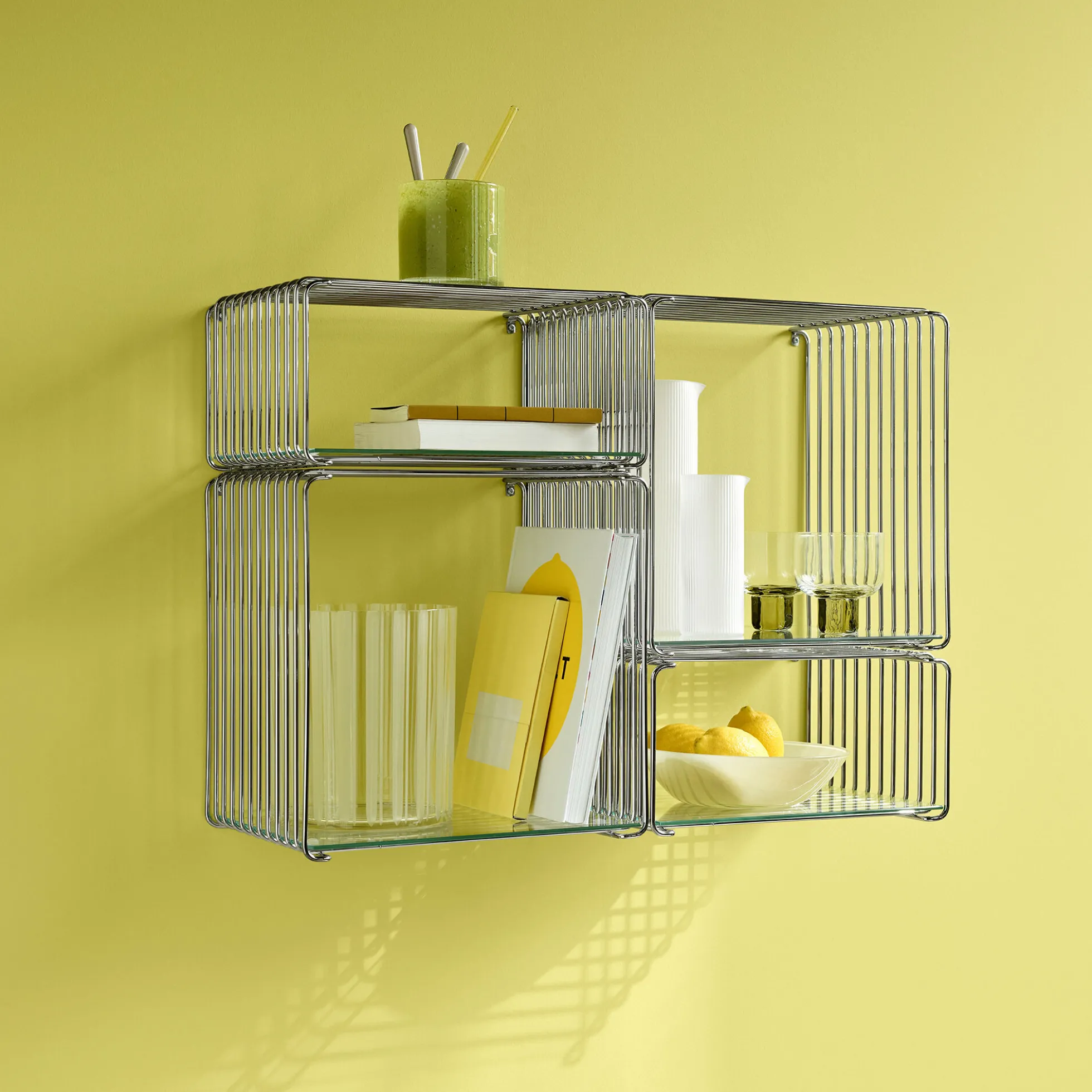Panton Wire Single indlægshylde, 99 glass