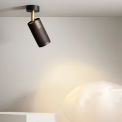 Patrone Canopy Ceiling Light, brown/brass