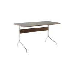 Pavilion Desk AV16, charcoal/walnut/chrome