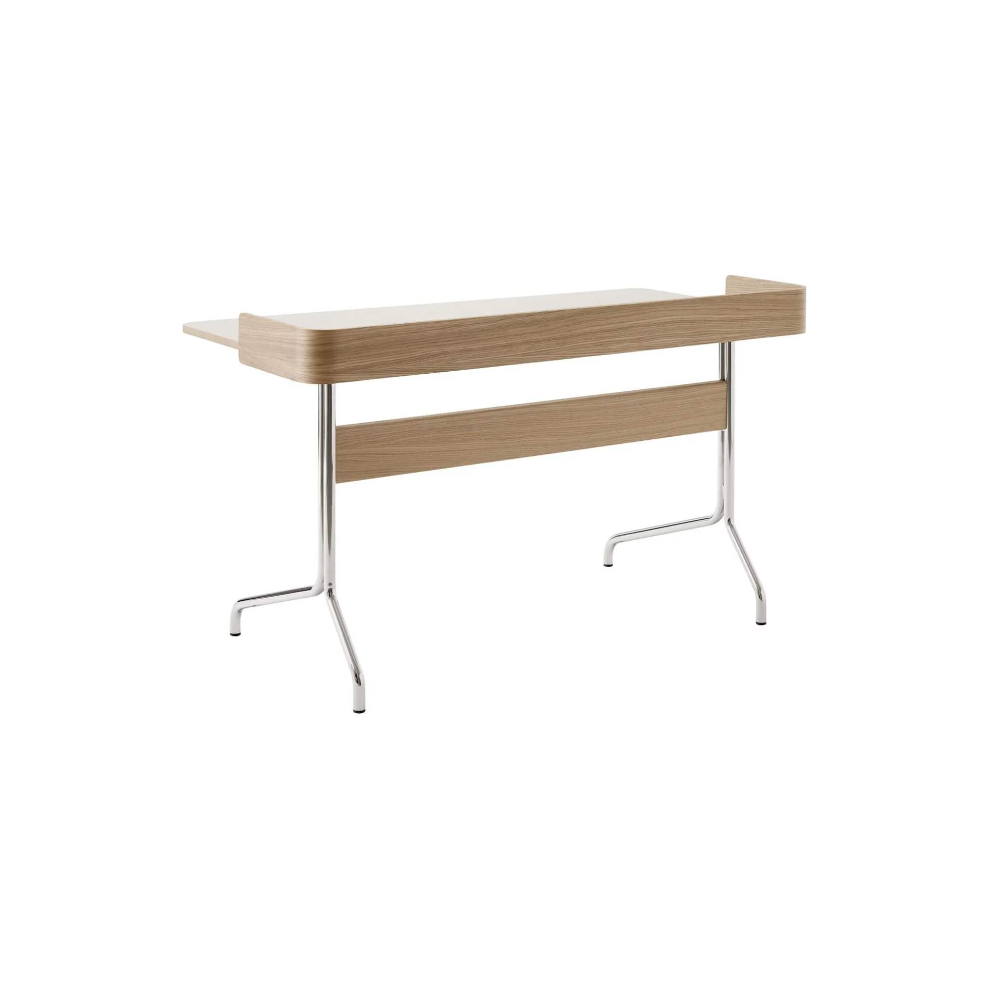 Pavilion Desk AV17, mushroom/oak/chrome