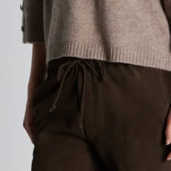 2847PBOEkola suede trousers, smoke