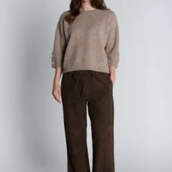 2847PBOEkola suede trousers, smoke