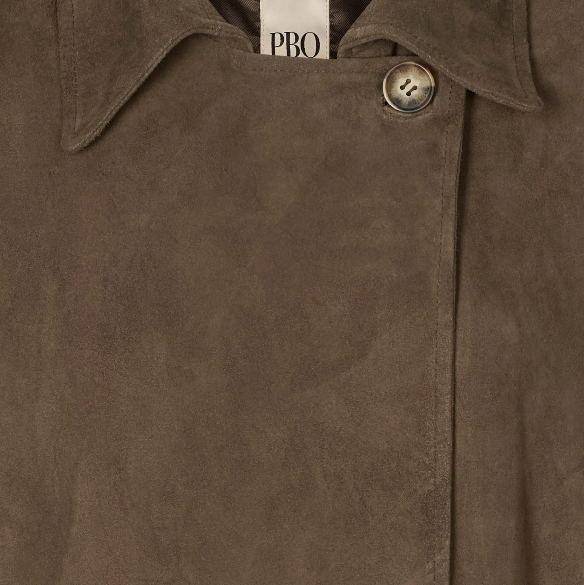 2847PBOElva suede long trench coat, smoke
