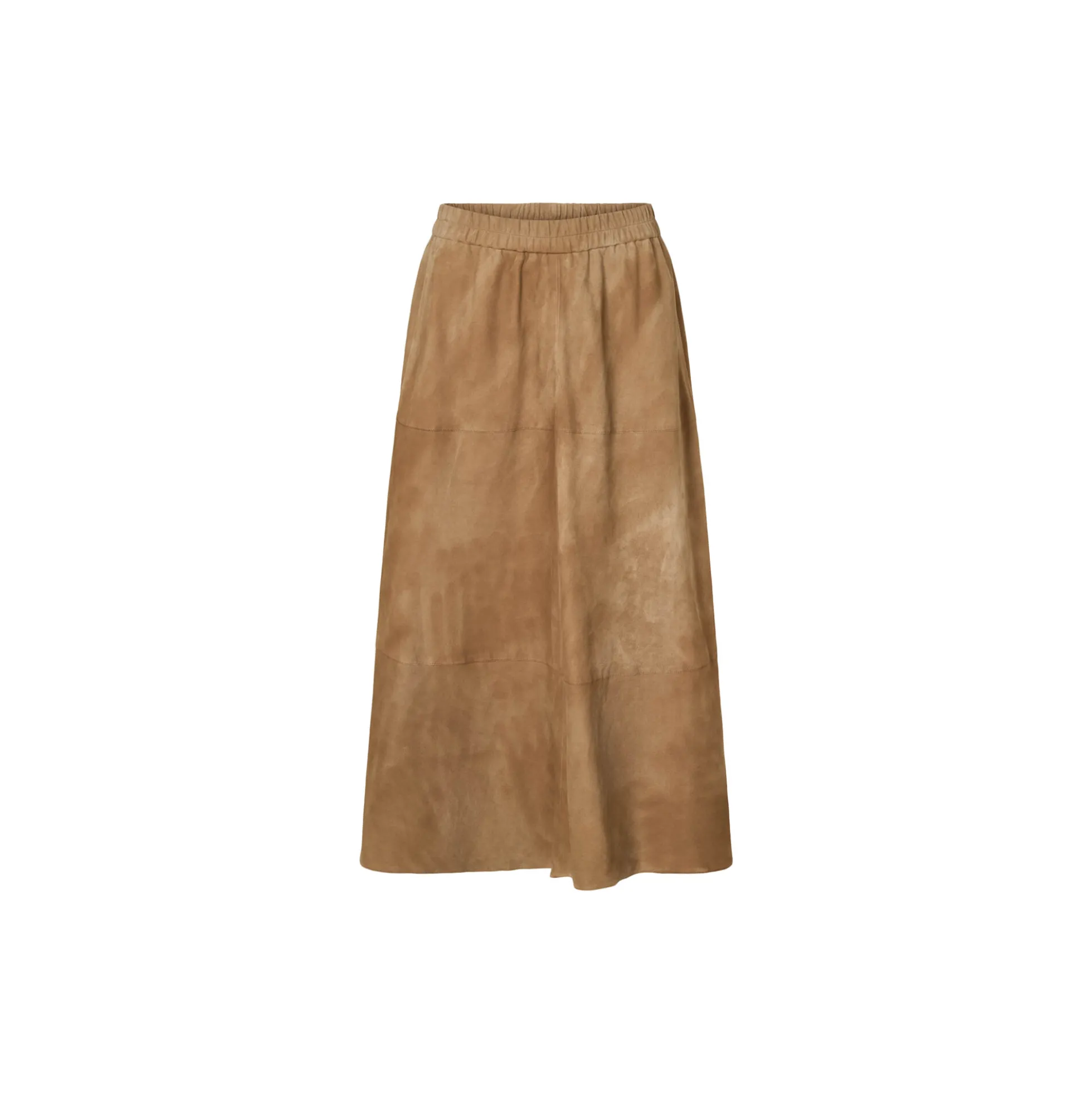 1014PBOJono suede long skirt, camel