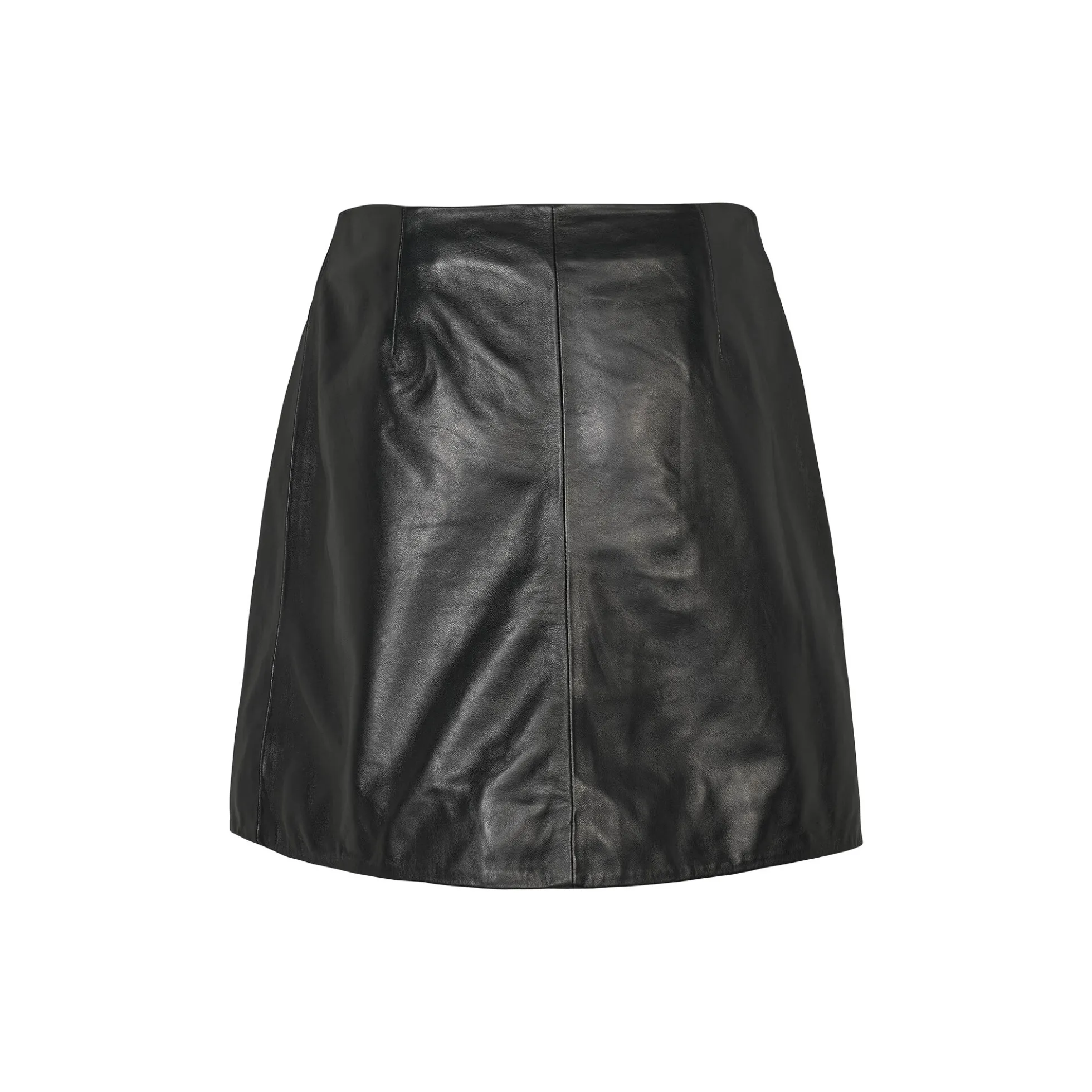 1034PBOKomi leather skirt, black