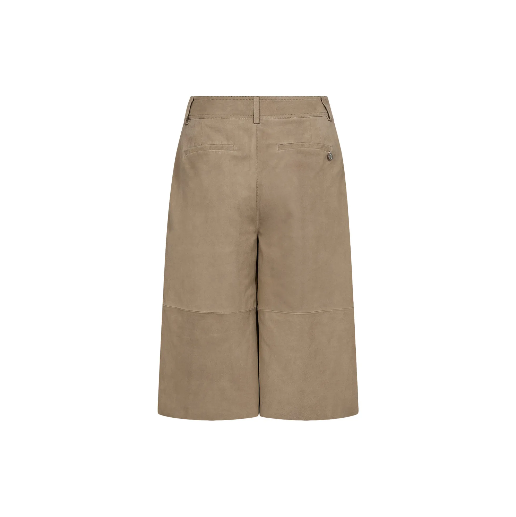 PD-Asta French Suede Bermuda, lead brown