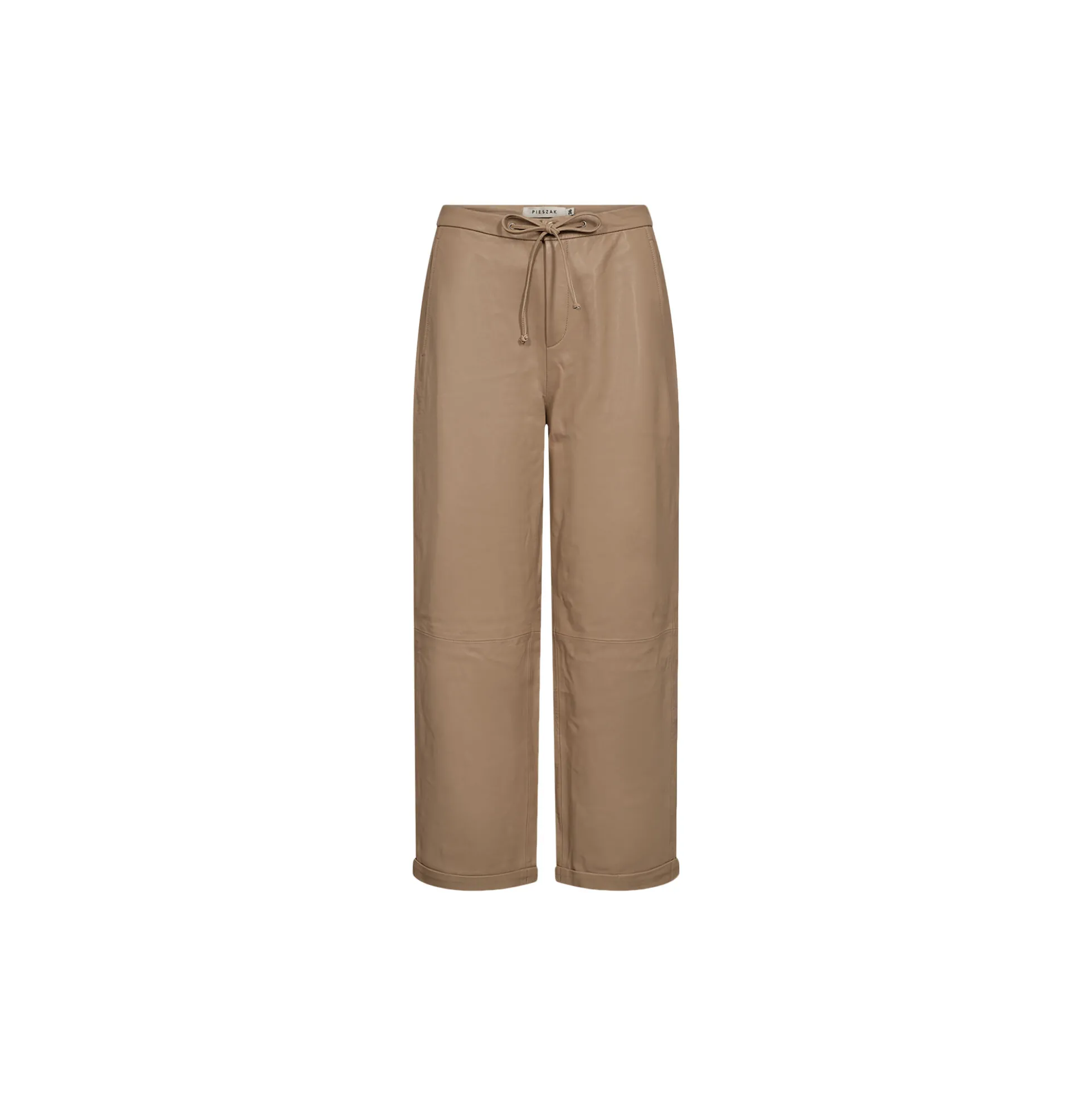 PD-Lanni Leather Cropped Pant, camel