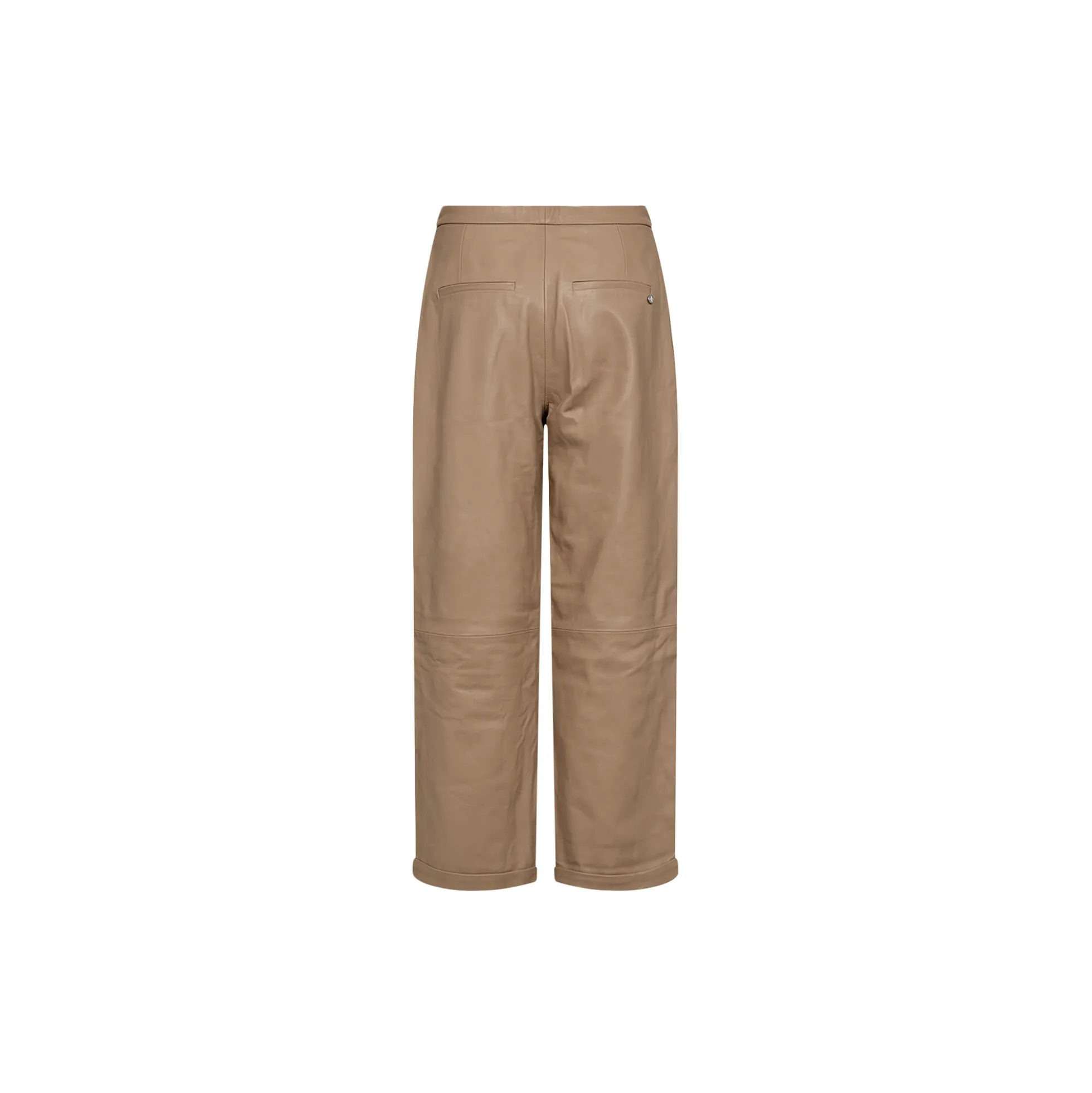 PD-Lanni Leather Cropped Pant, camel