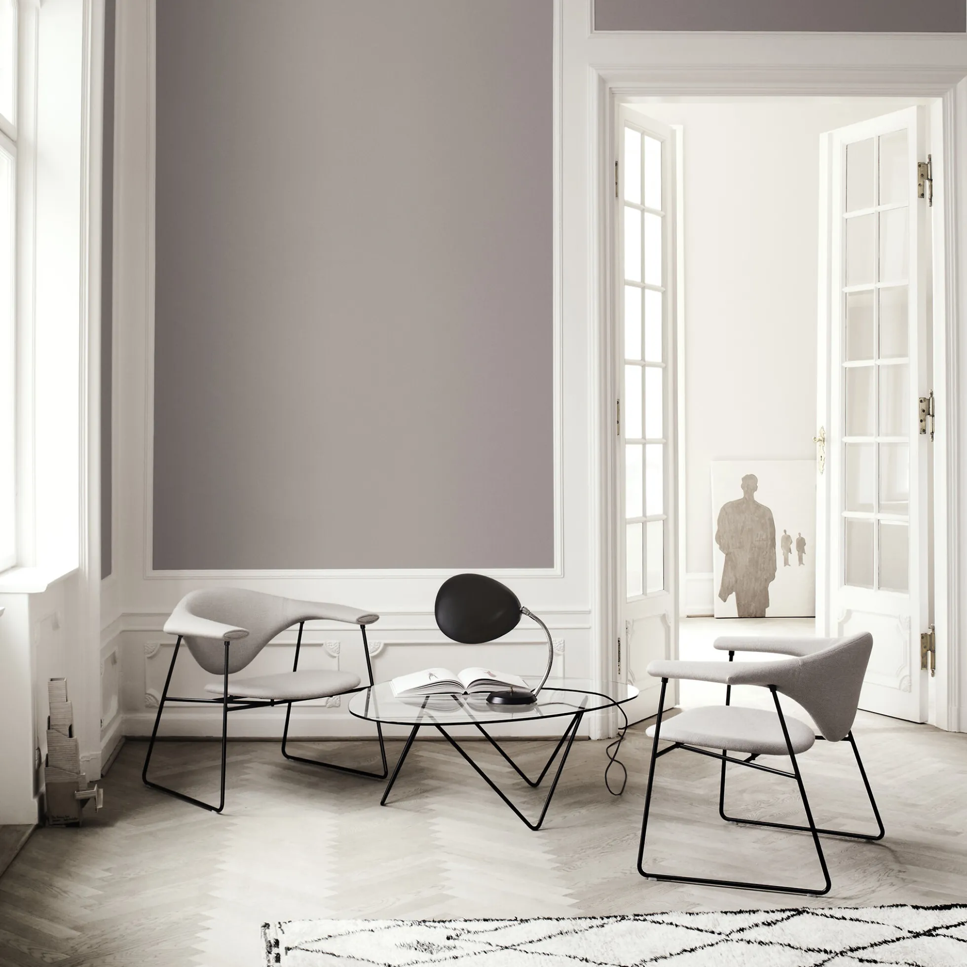 Pedrera Coffee Table, black semi matt
