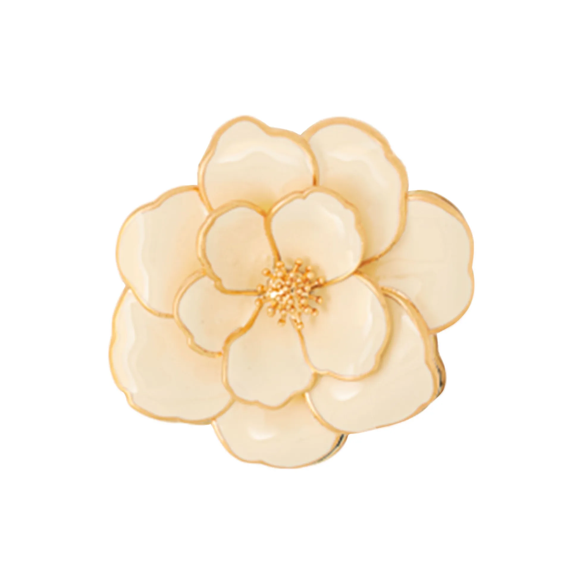 PEONY flower pendant medium, sand white