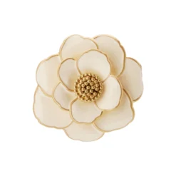 PEONY flower pendant small, sand white