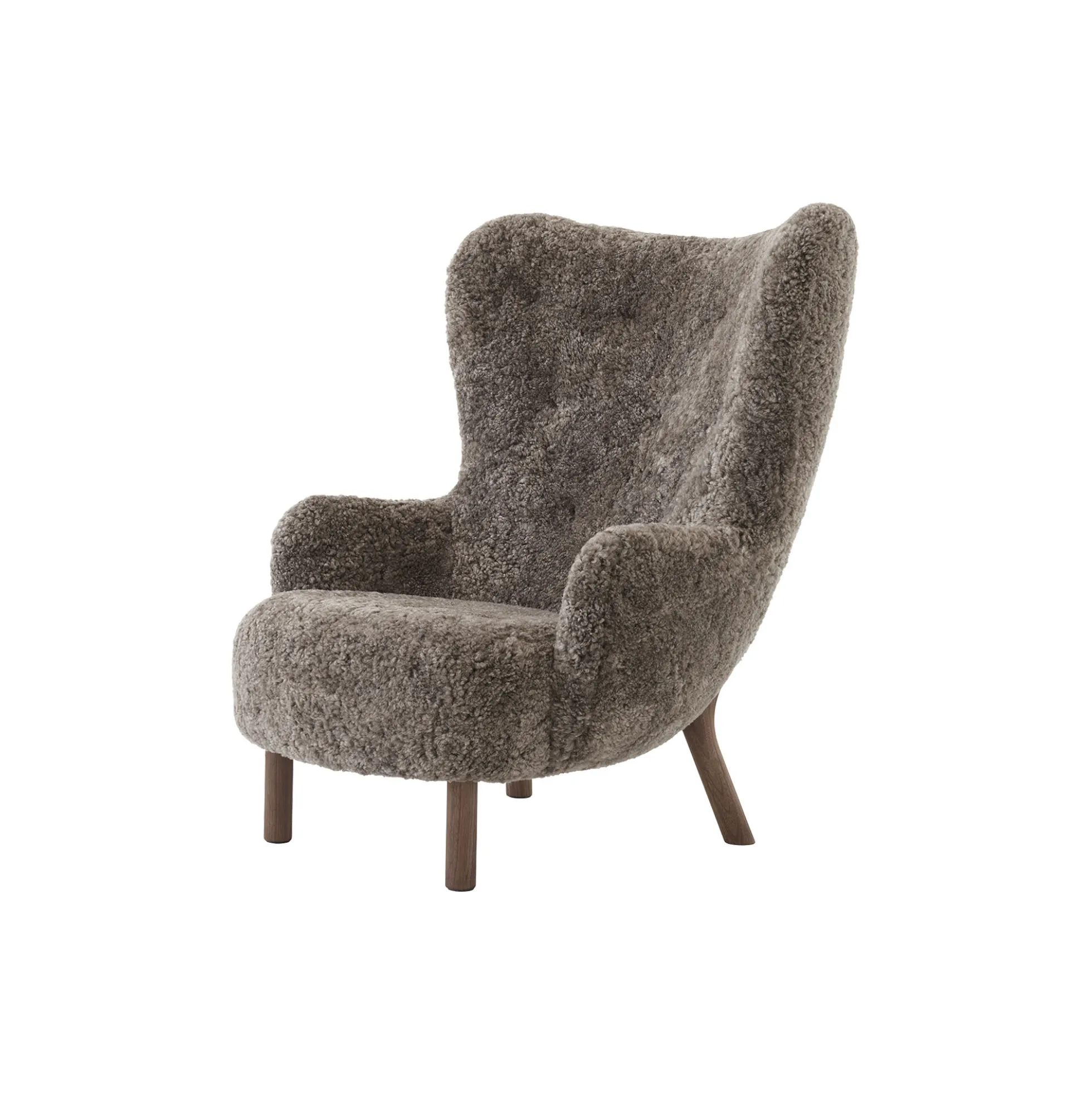 Petra VB3 Lounge Chair, Sheepskin Sahara/oiled walnut