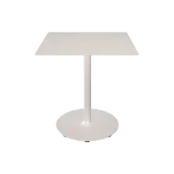 PICO Café Table with Round Base 70x70, muted white