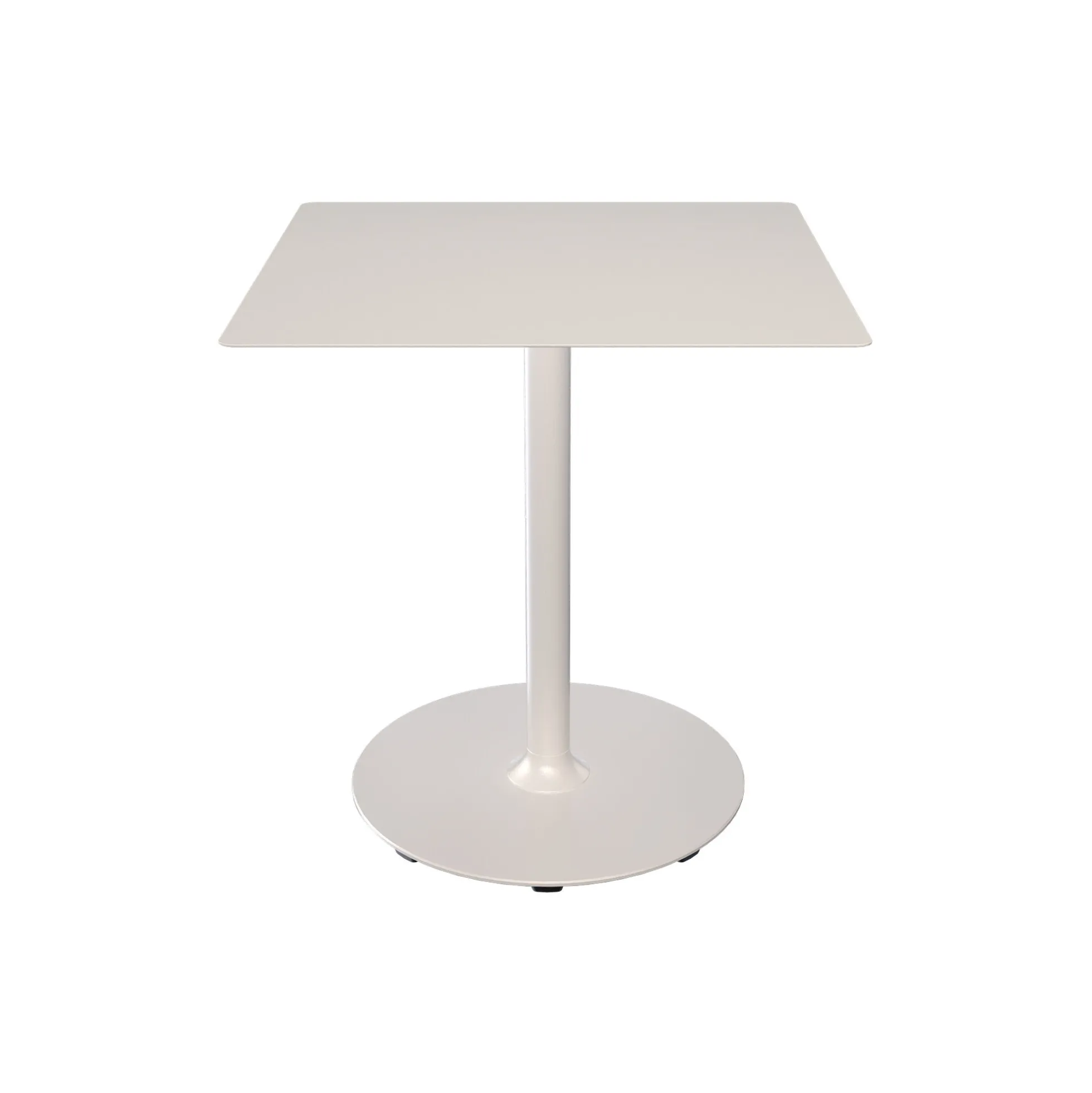 PICO Café Table with Round Base 70x70, muted white