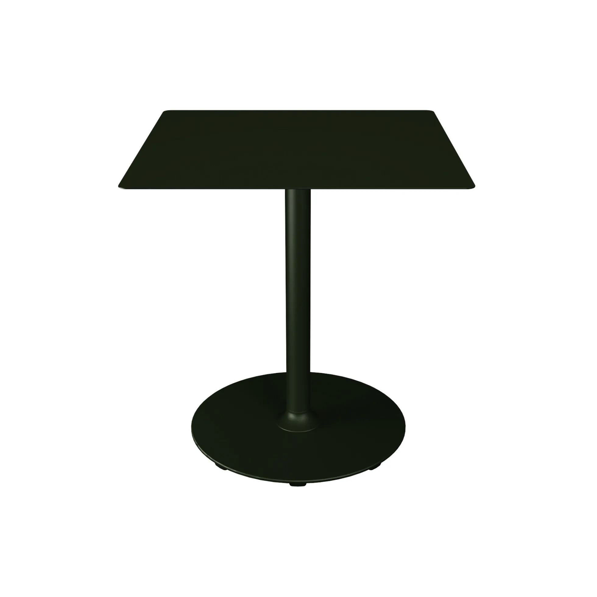 PICO Café Table with Round Base 70x70, olive green