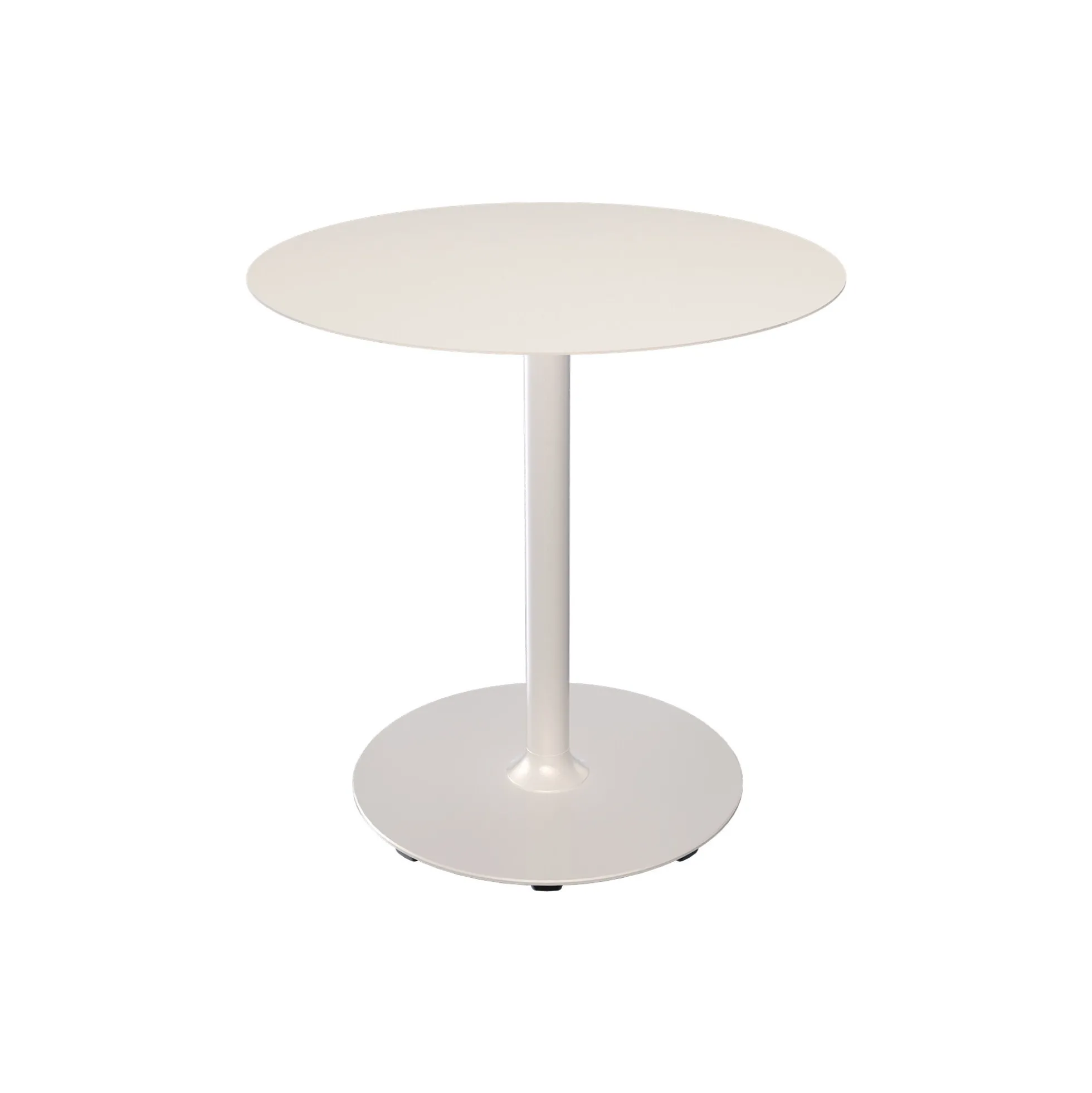PICO Café Table with Round Base Ø 74, muted white