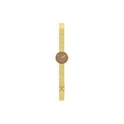 PICTO armbåndsur, cappuccino brown/gold/matt gold