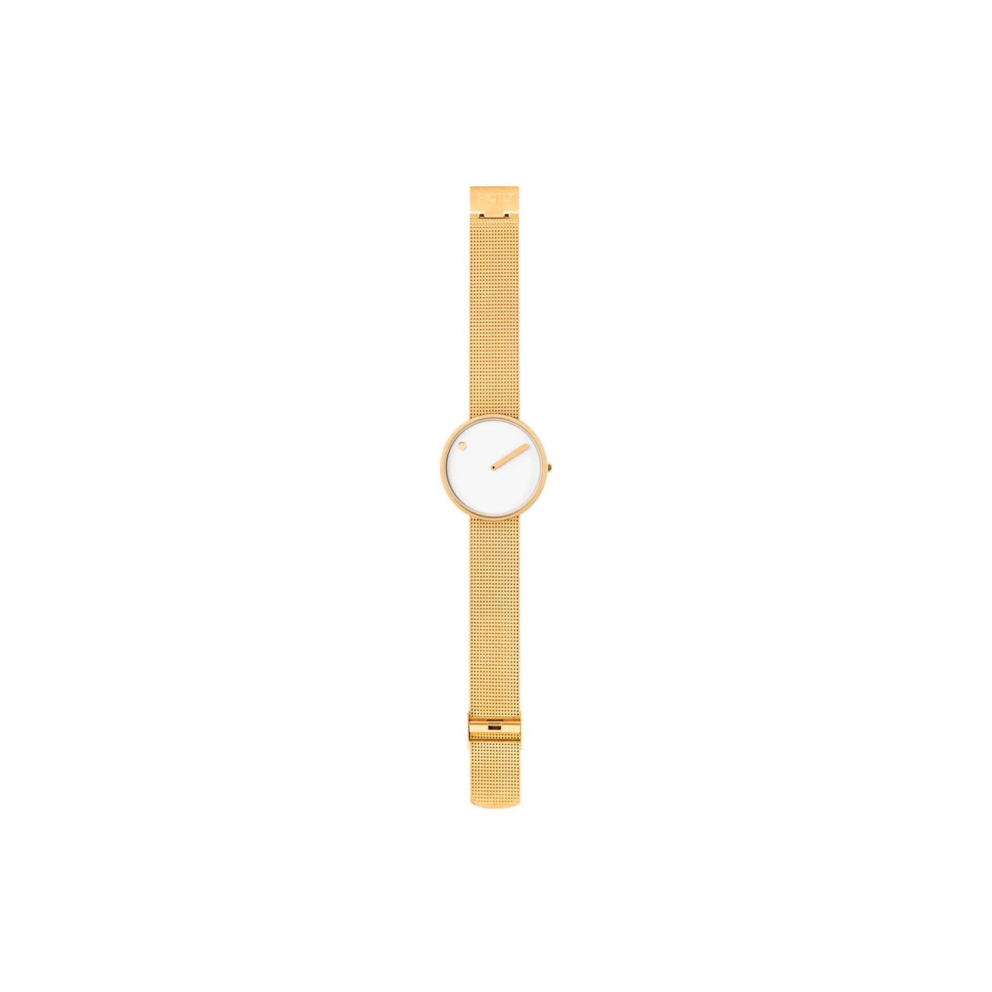 PICTO armbåndsur, white/gold/matt gold